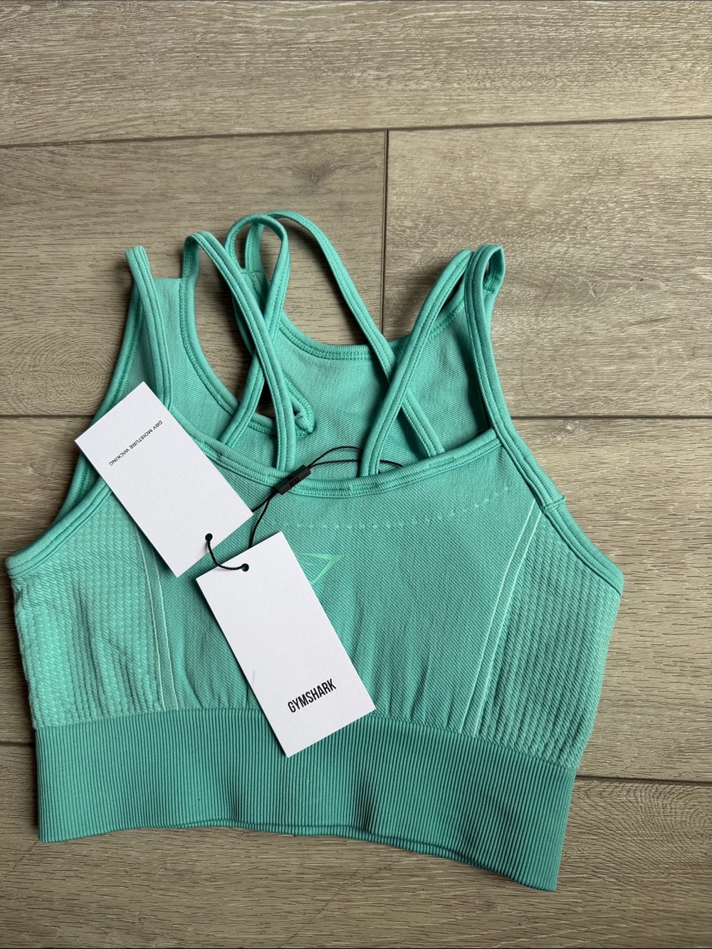 Gymshark nwt Seamless Longline Sports Bra - spearmint small - Picture 5 of 7